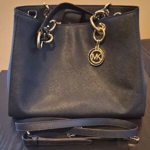 Elegant Navy Blue Handbag